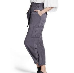 Free People Gray Crop Cargo Pants